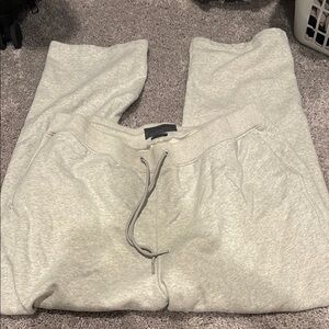 MENS ABERCROMBIE AND FITCH RELAXED SWEATPANTS LIGHT HEATHER GRAY